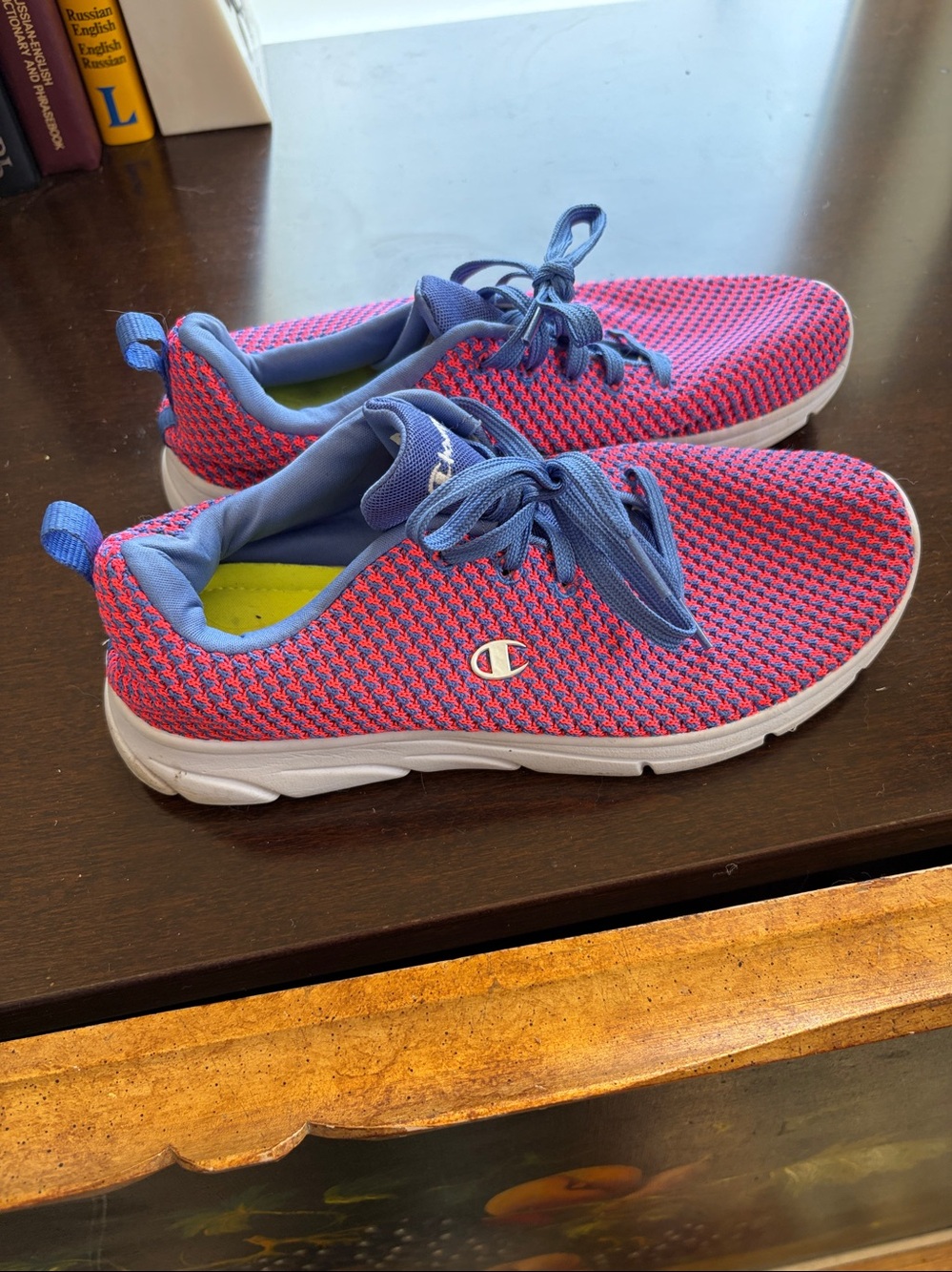Champion Women's Knit Sneakers - Pink and Blue